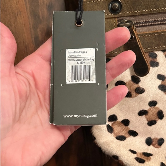 Myra Bag Brown and Cream Animal Print Crossbody - Picture 4 of 12